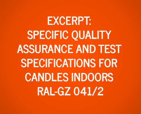 Extract from the Specific Quality Assurance and Test Specifications for Candles Indoors RAL-GZ 041/2