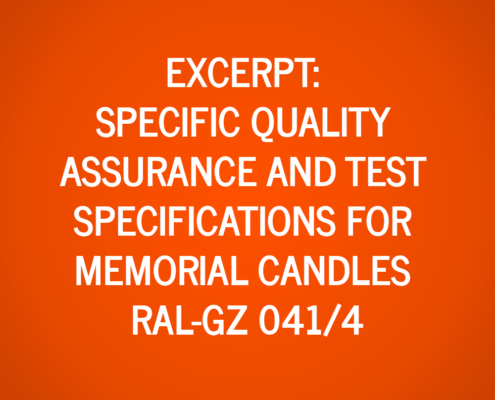 Extract from the Specific Quality Assurance and Test Specifications for Memorial Candles RAL-GZ 041/4