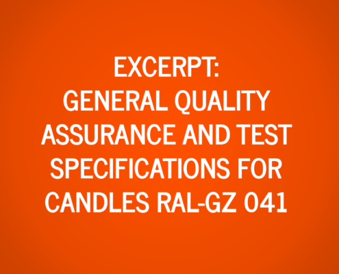 Extract from General Quality Assurance and Test Specifications for Candles RAL-GZ 041